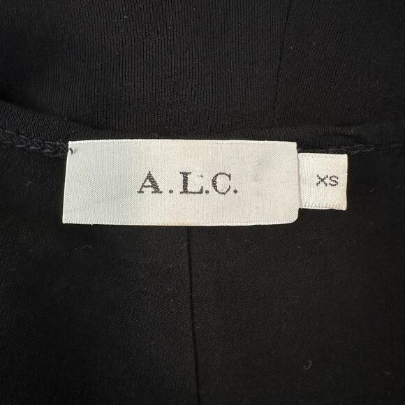 A.L.C Lelah Ruched Mini Tank Dress Scoop Neck Sleeveless Black - Picture 14 of 15